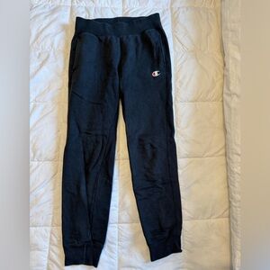 Champion Black Kids' Jogger Sweatpants with Logo Patch
